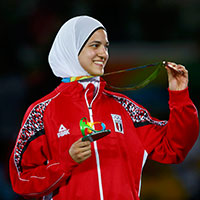 Hédaya Malak, médaillée de bronze en taekwondo
