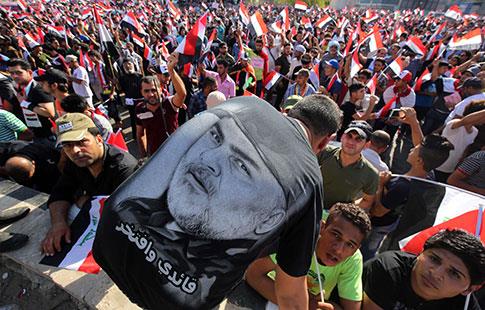 Manifestations des partisans de Moqtada Sadr à Bagdad. (Photo:AFP)