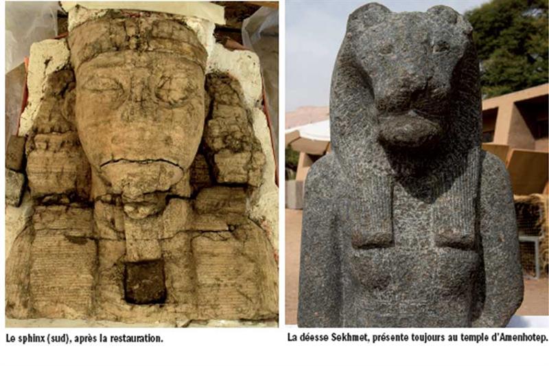 Des sphinx faisant partie d une all e processionnelle d couverts   Louqsor