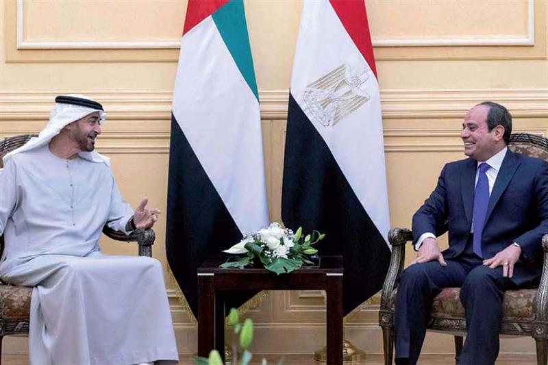 Le président Sissi reçoit le prince héritier d’Abu-Dhabi